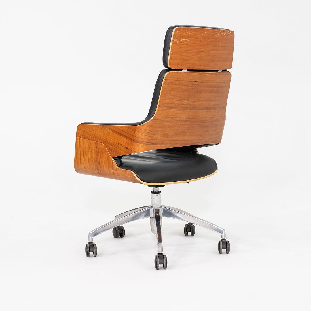 2010er Lepper Schmidt Sommerlade für Thonet S 845 DRWE Schreibtischstuhl in Leder im Angebot 1