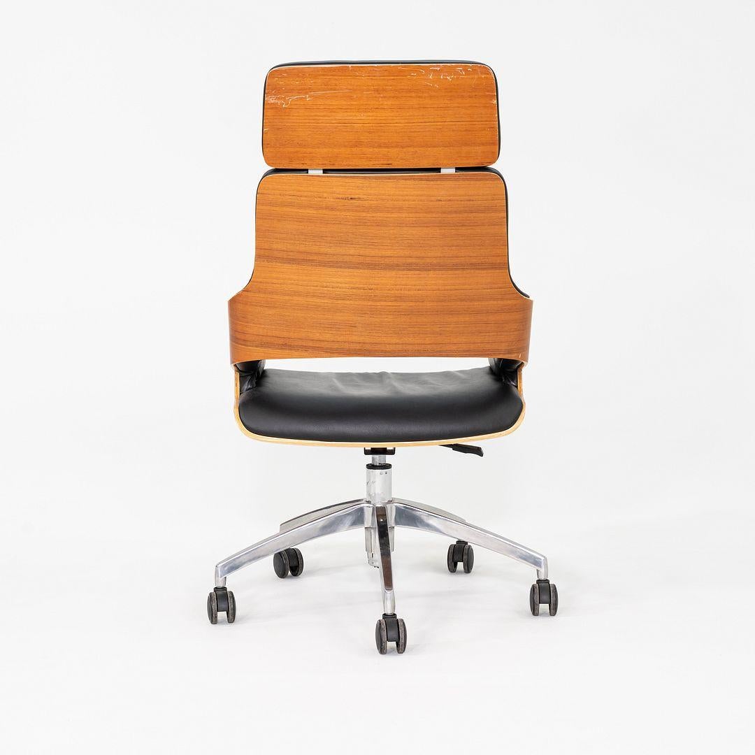 2010er Lepper Schmidt Sommerlade für Thonet S 845 DRWE Schreibtischstuhl in Leder im Angebot 2