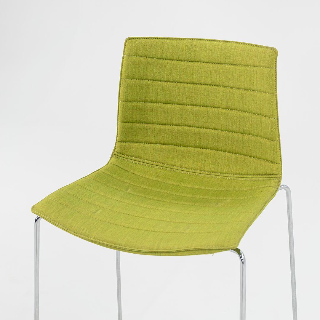Acier 2010s Lievore Altherr Molina for Arper Catifa 46 Counter Stool in Green 2x Avail en vente