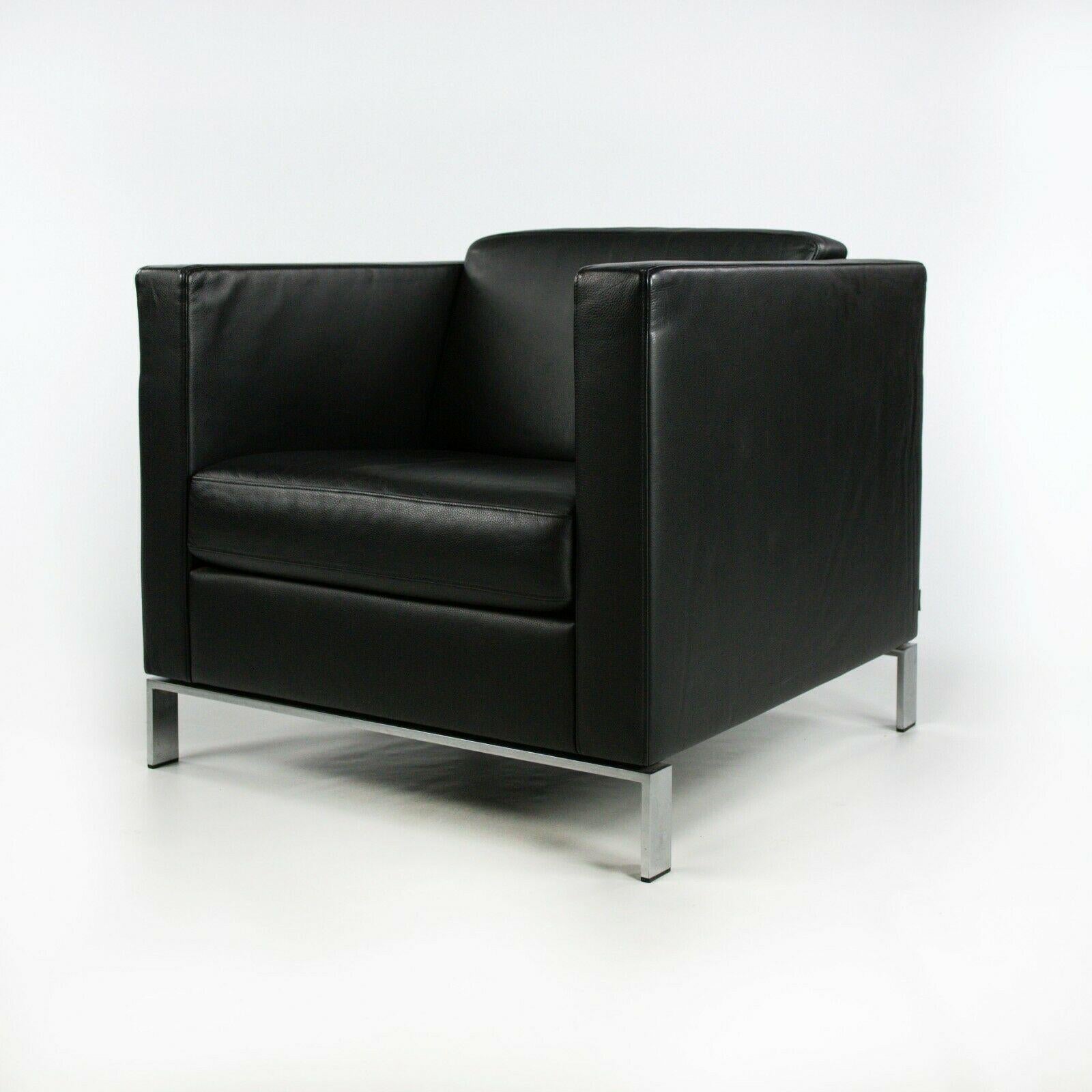 2010s Lord Norman Foster for Walter Knoll Model 500 Leather Arm Lounge Chair For Sale 5