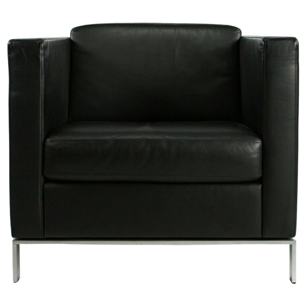 2010s Lord Norman Foster for Walter Knoll Model 500 Leather Arm Lounge Chair For Sale