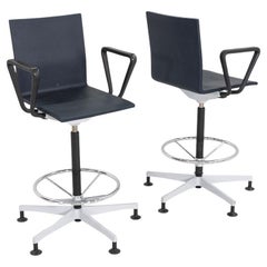 2010s Maarten Van Severen for Vitra .04 Drafting Stool in Blue 8x Available