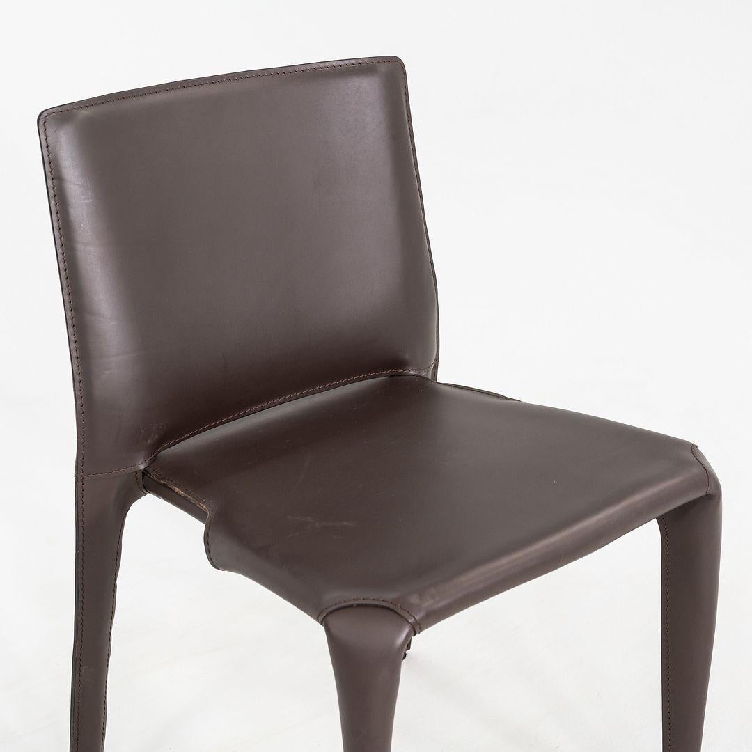 2010s Mario Bellini para Cassina Silla de comedor Bull 422 de cuero marrón en venta 4