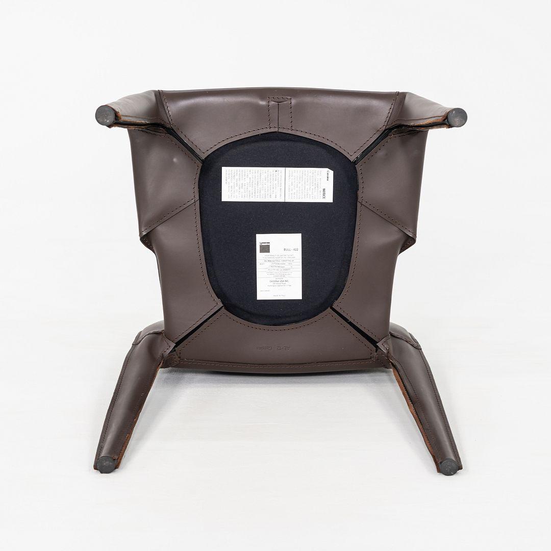 2010s Mario Bellini para Cassina Silla de comedor Bull 422 de cuero marrón en venta 5