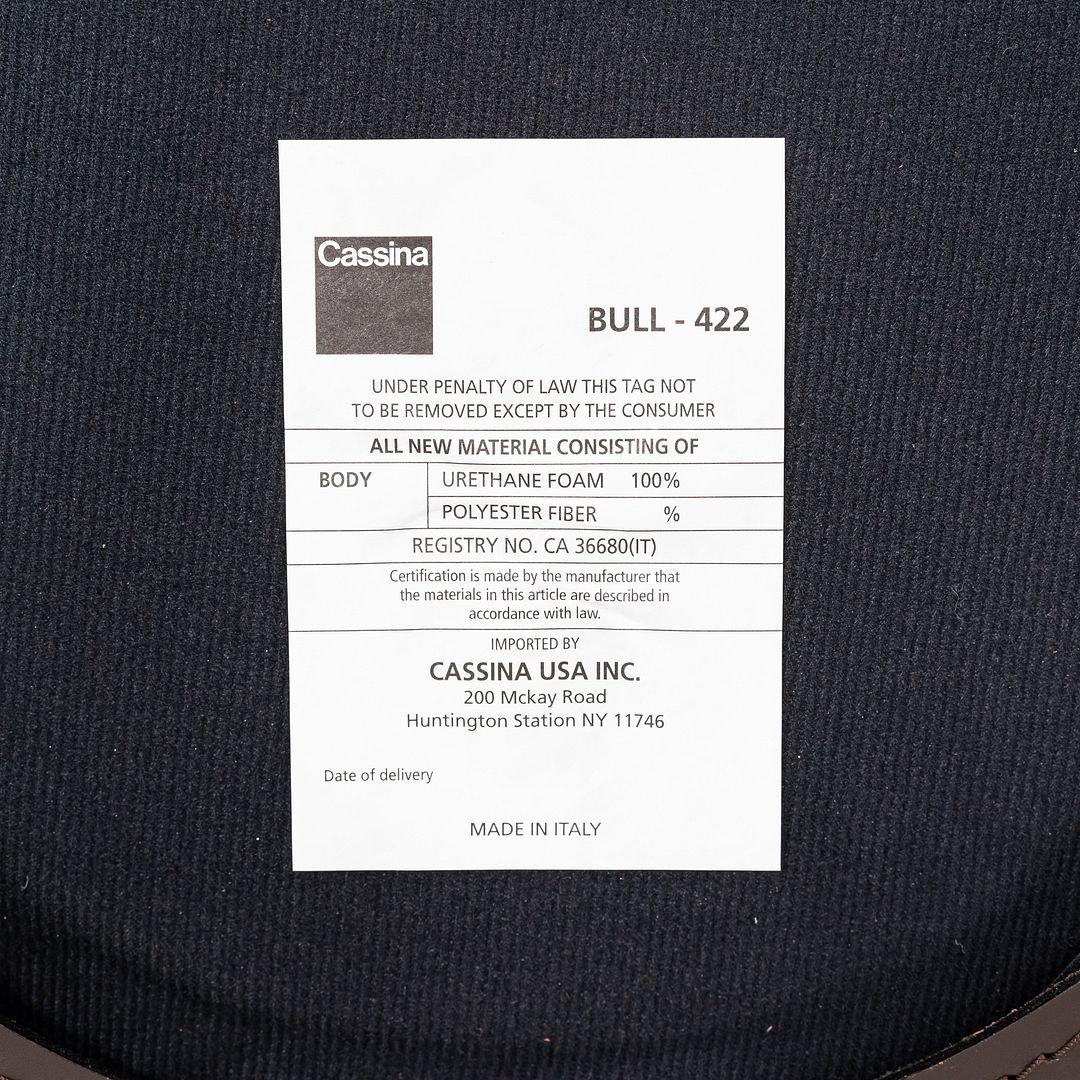 2010s Mario Bellini para Cassina Silla de comedor Bull 422 de cuero marrón Siglo XXI y contemporáneo en venta