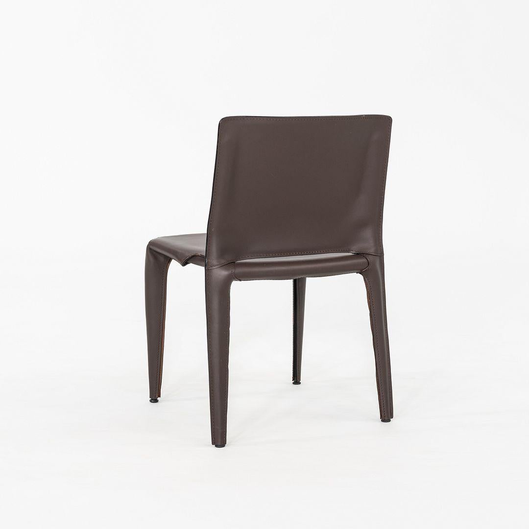 2010s Mario Bellini para Cassina Silla de comedor Bull 422 de cuero marrón en venta 2