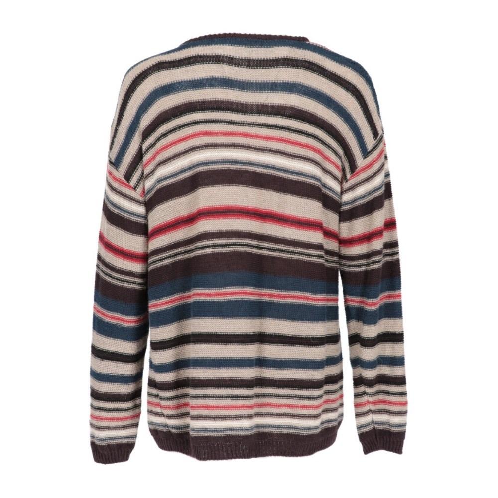 Mario Matteo multicolored linen jumper. Ribbed crew neck, cuffs and hem.

Size: L

Flat measurements
Height: 77 cm
Chest: 61 cm
Shoulders: 59 cm
Sleeve: 61 cm

Product code: X1080

Composition: 100% Linen

Made in: Italy

Condition: Very good