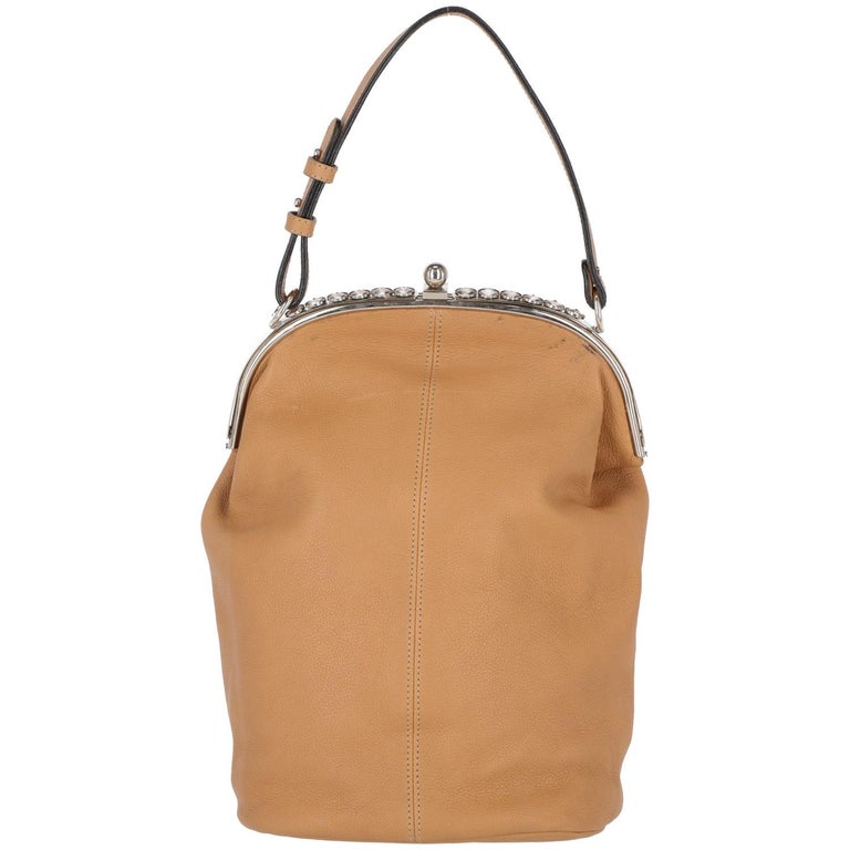 2010s Marni Beige Leather Handbag For Sale at 1stdibs