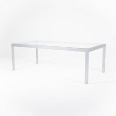 2010s Matte Steel and Glass Coffee Table