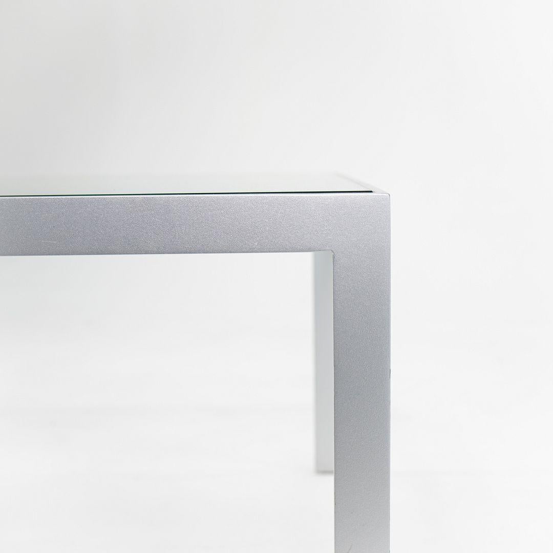 XXI secolo e contemporaneo 2010s Matte Steel and Glass Coffee Table in vendita