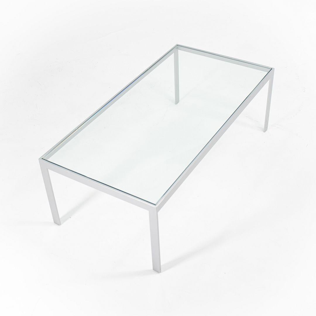 2010s Matte Steel and Glass Coffee Table in vendita 1