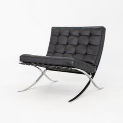 2010s Mies van der Rohe for Knoll Barcelona Lounge Chair in Leather and Chrome
