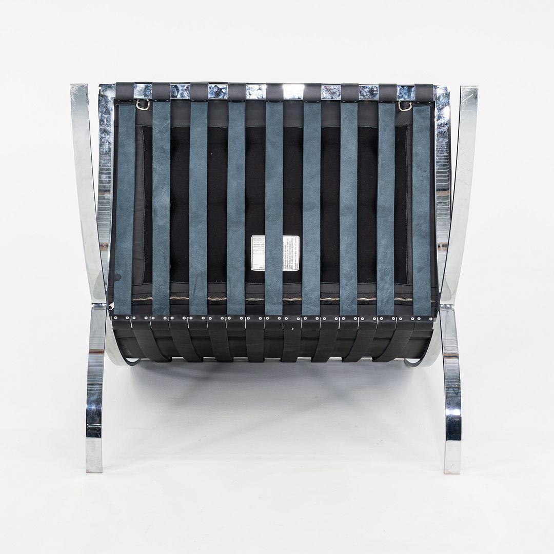 2010s Mies van der Rohe for Knoll Barcelona Lounge Chair en cuir et acier en vente 5