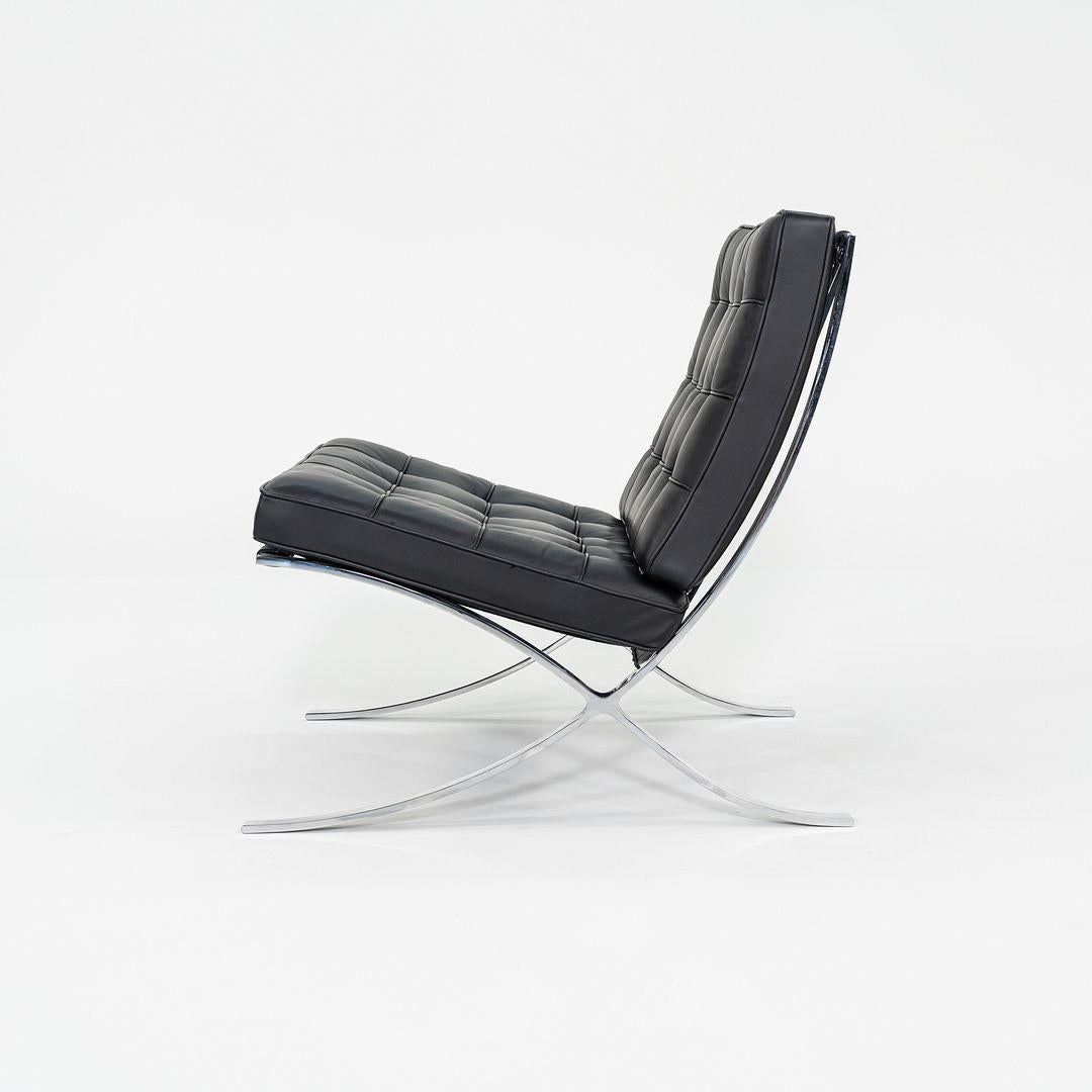 Moderne 2010s Mies van der Rohe for Knoll Barcelona Lounge Chair en cuir et acier en vente