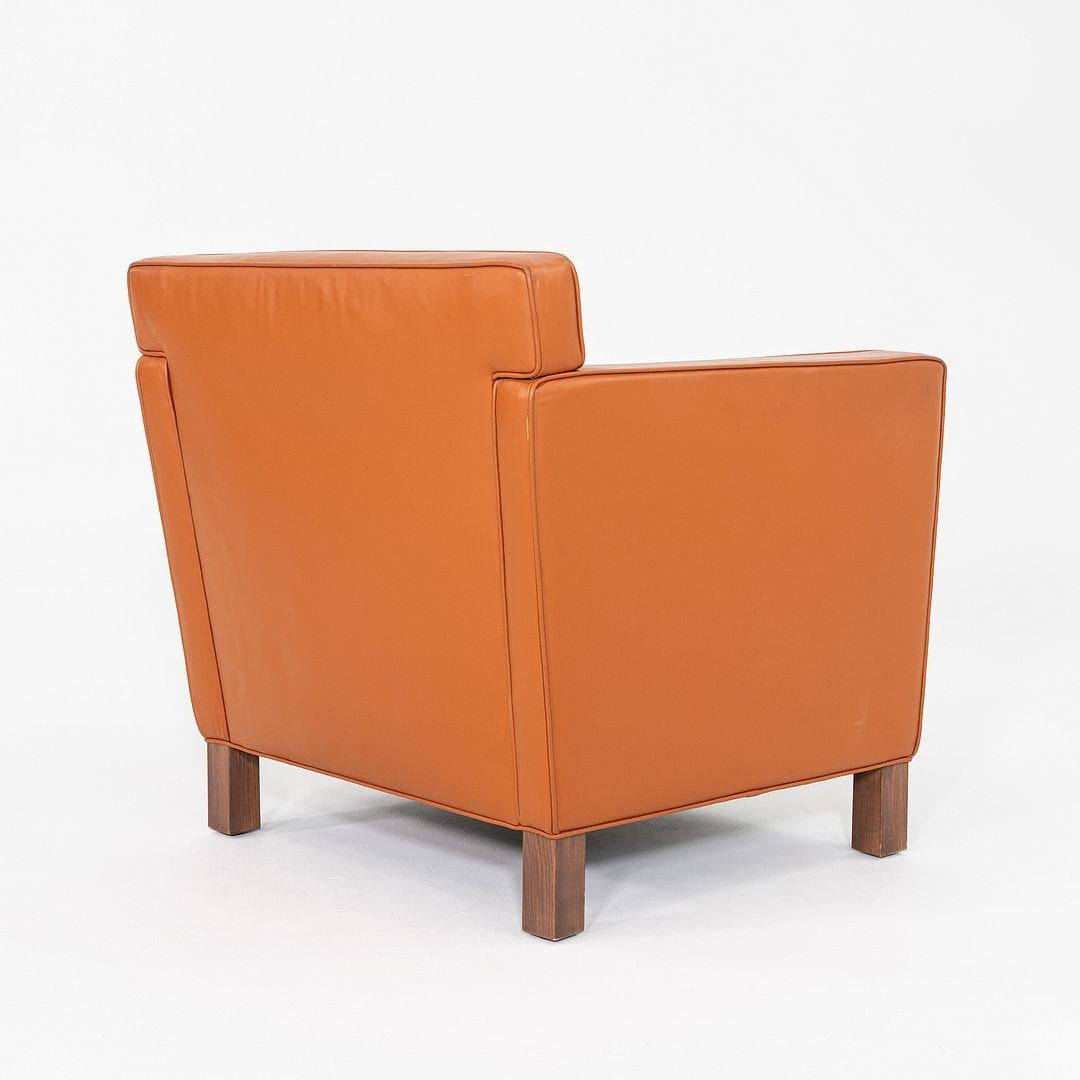 2010s Mies Van Der Rohe für Knoll Krefeld Club Chair mit Cognac Leder (Holz) im Angebot