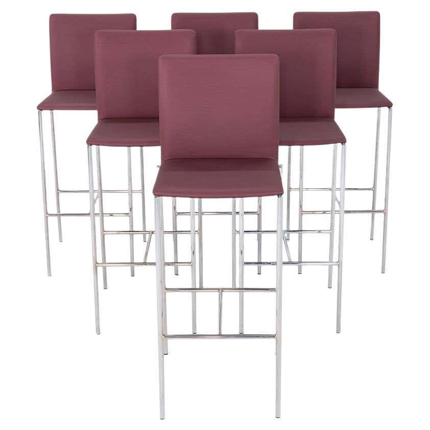 2010s Geiger 2 BY 3 Solid Cherry Sculptural Bar Height Stools by Ai3 ...