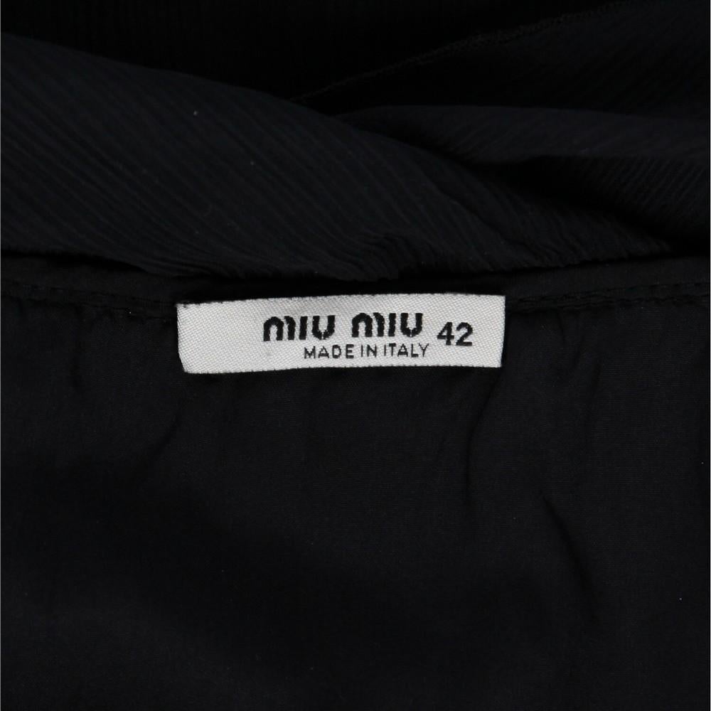 2010s Miu Miu Black Silk Sleeveless Dress 4