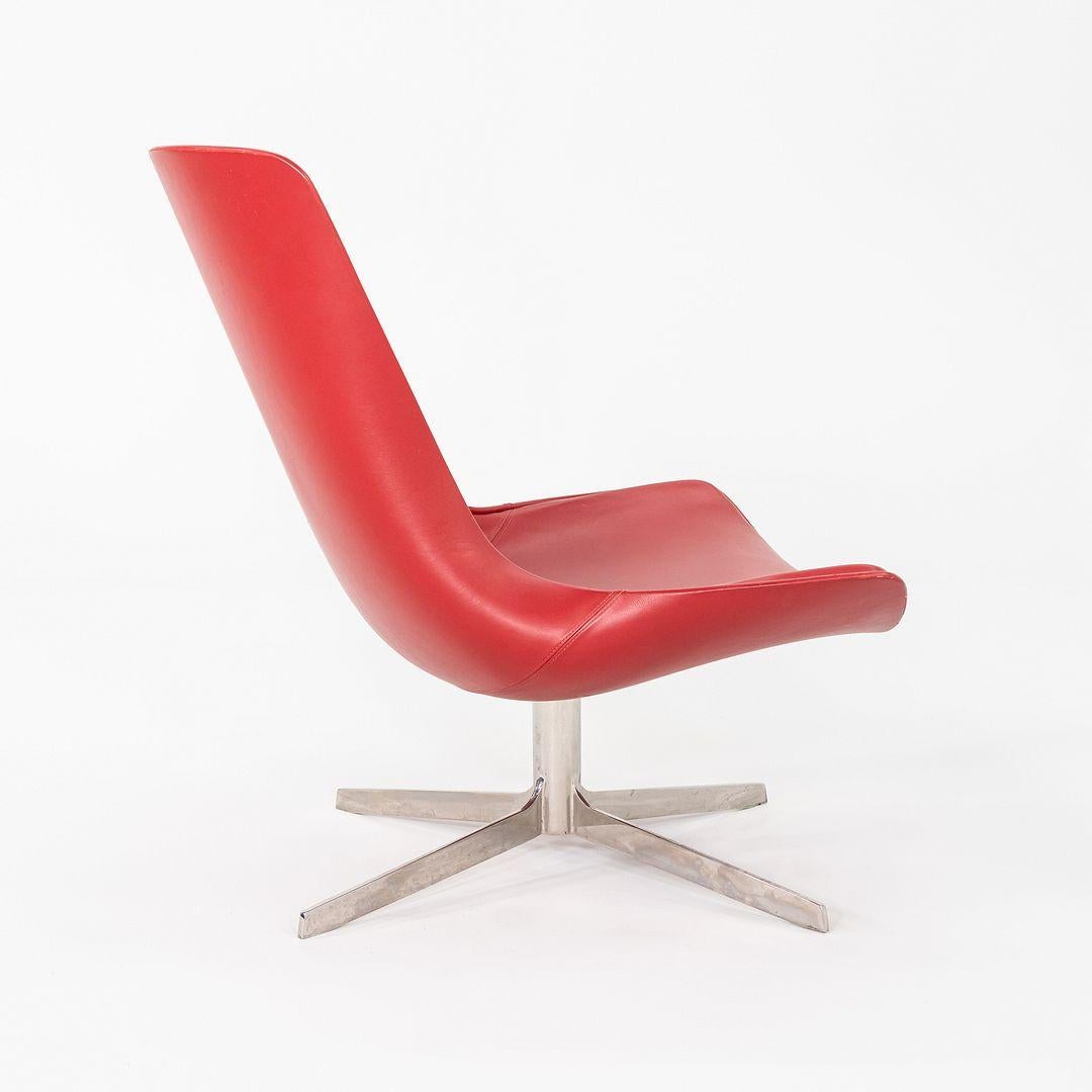 2010s Monica Forster para Bernhardt Design Sillón giratorio Vika de piel en venta 5