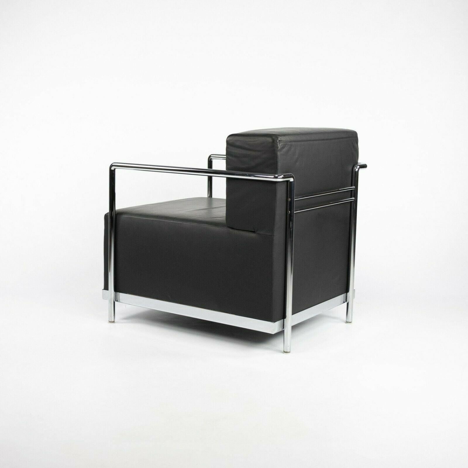 2010s Paire de chaises longues en cuir avec cadres chromés de Bernhardt Design/One Bon état - En vente à Philadelphia, PA
