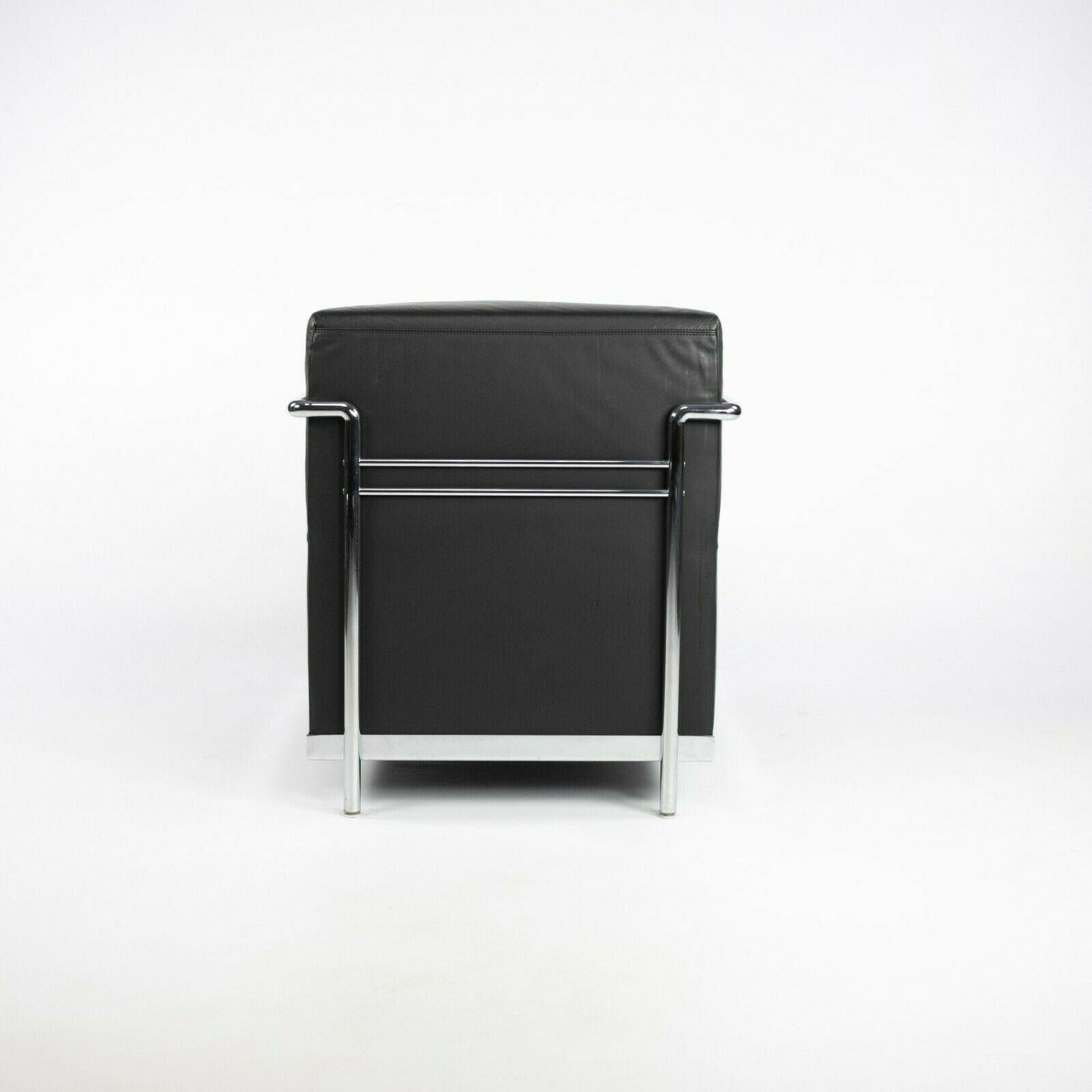 XXIe siècle et contemporain 2010s Paire de chaises longues en cuir avec cadres chromés de Bernhardt Design/One en vente