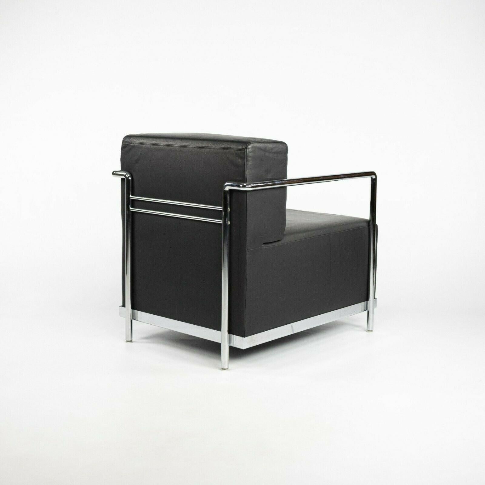 Cuir 2010s Paire de chaises longues en cuir avec cadres chromés de Bernhardt Design/One en vente