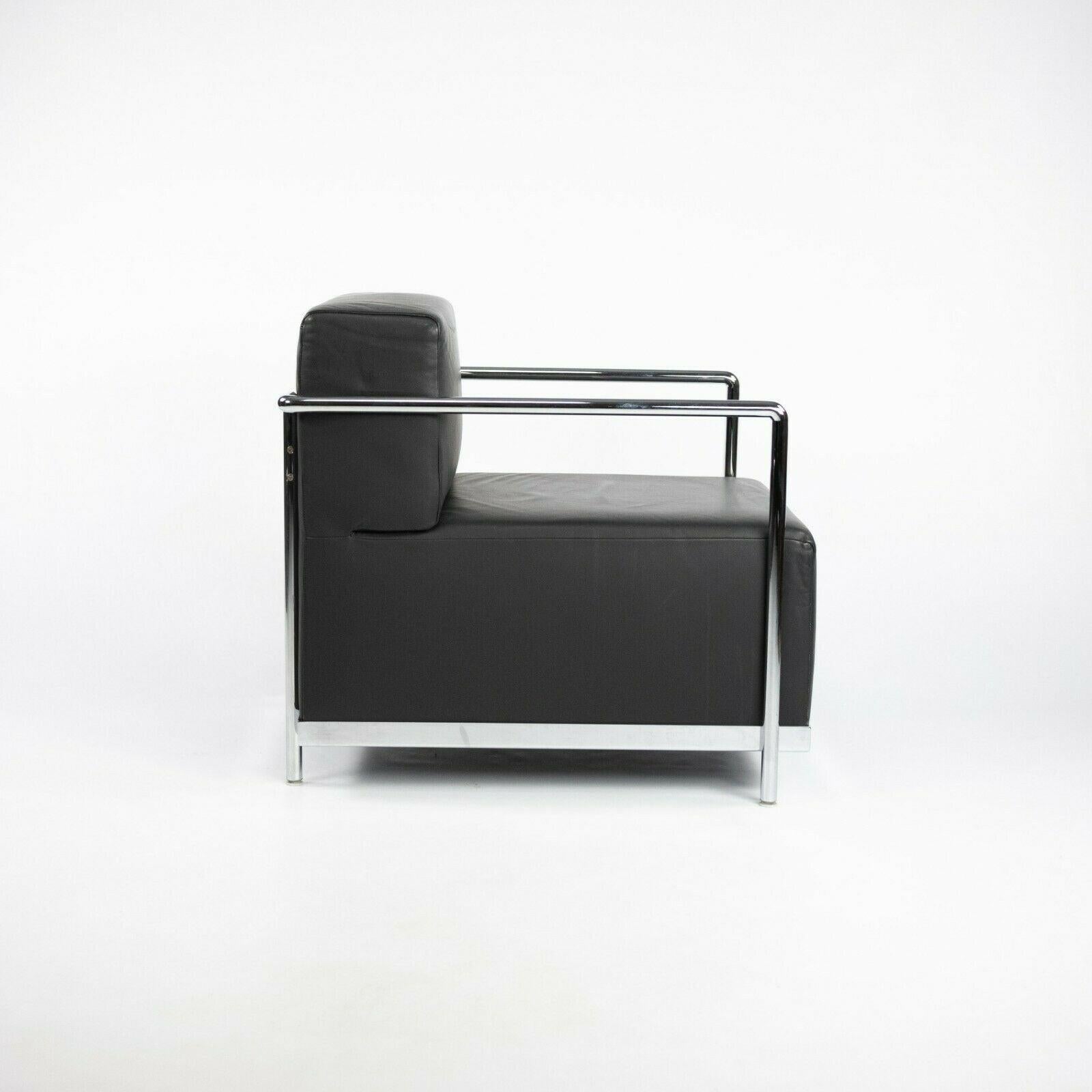 2010s Paire de chaises longues en cuir avec cadres chromés de Bernhardt Design/One en vente 1