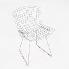 Coppia di sedie da pranzo degli anni 2010 di Harry Bertoia per Knoll in cromo satinato