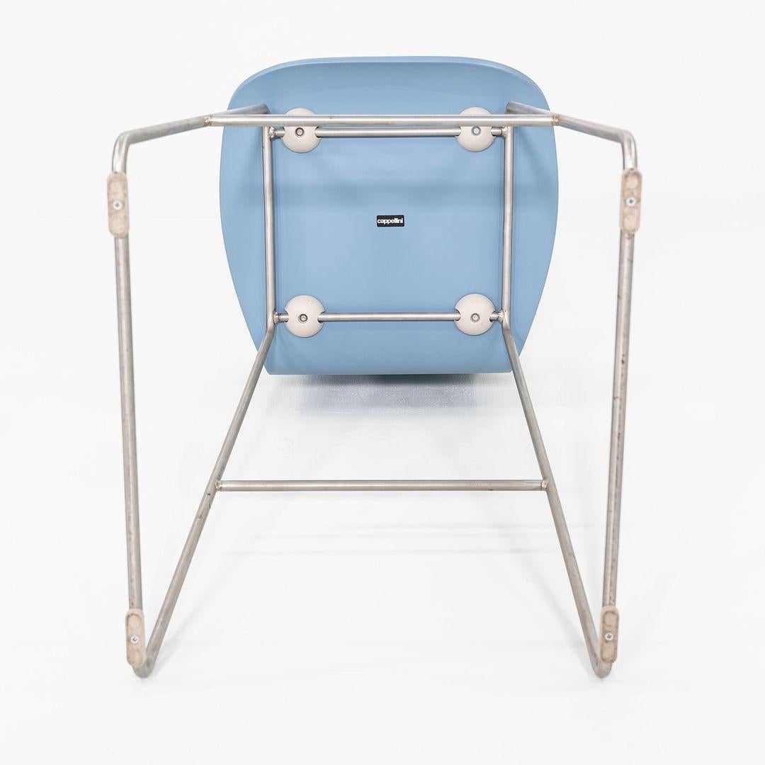 2010s Paire de tabourets de bar Jasper Morrison pour Cappellini TATE en bleu en vente 4