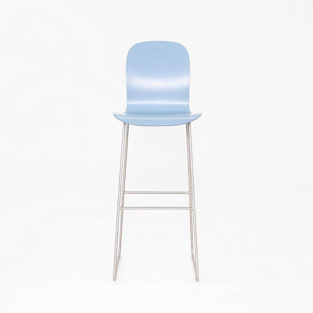 italien 2010s Paire de tabourets de bar Jasper Morrison pour Cappellini TATE en bleu en vente