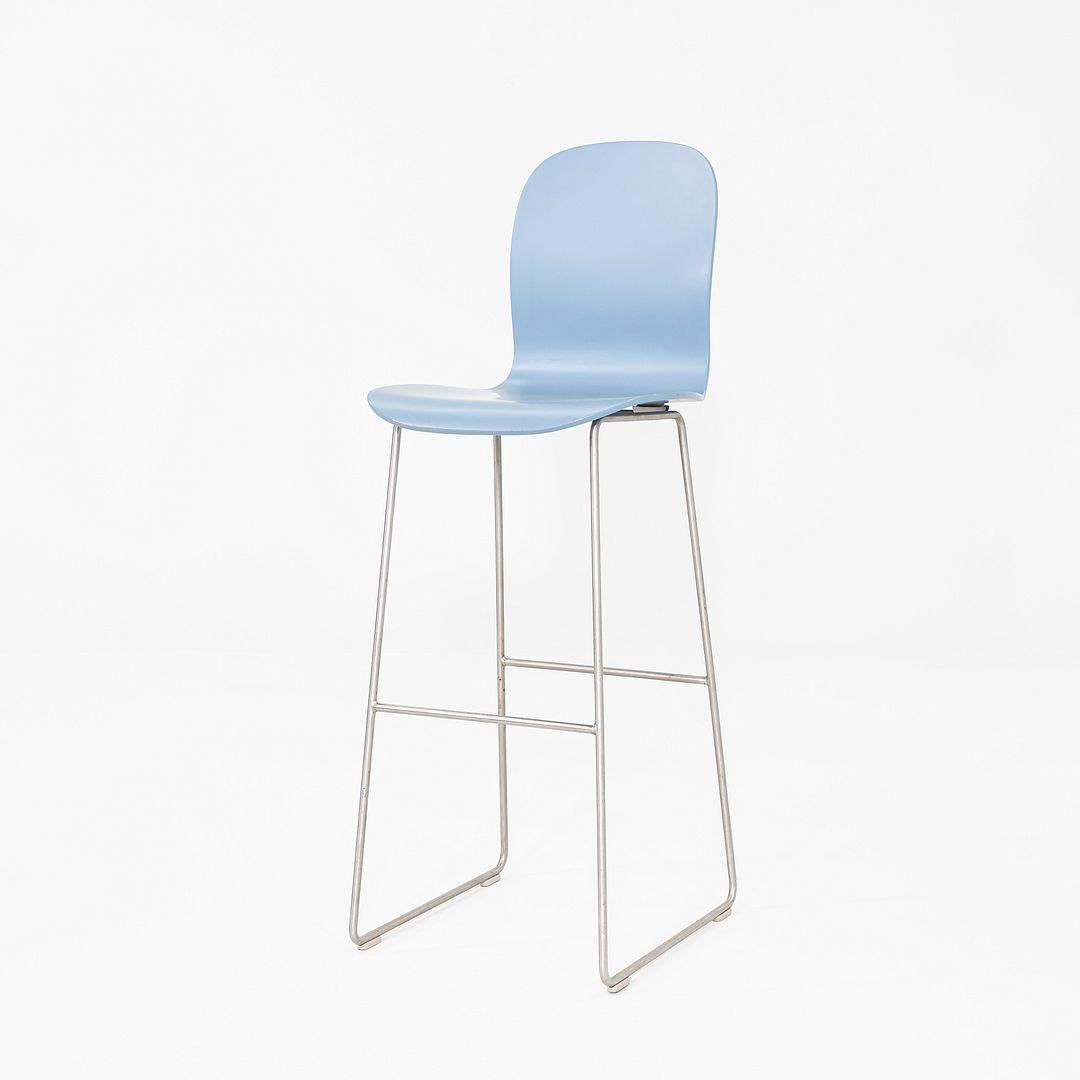 2010s Paire de tabourets de bar Jasper Morrison pour Cappellini TATE en bleu Bon état - En vente à Philadelphia, PA