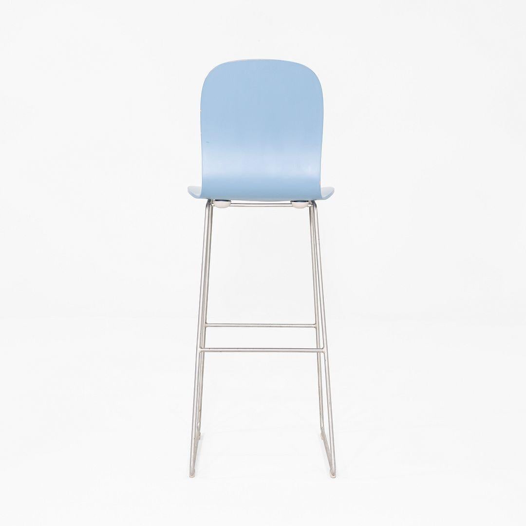 2010s Paire de tabourets de bar Jasper Morrison pour Cappellini TATE en bleu en vente 1