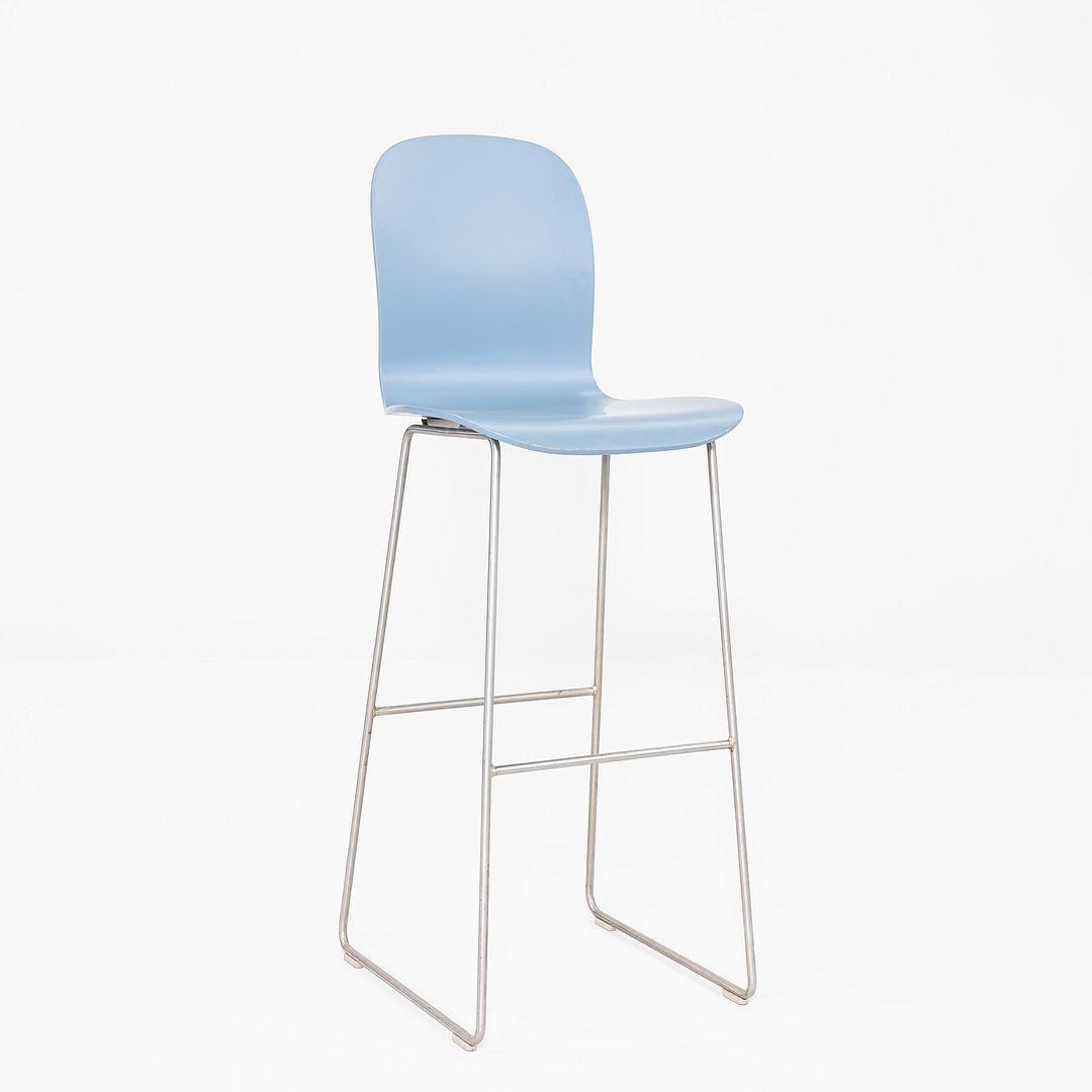 2010s Paire de tabourets de bar Jasper Morrison pour Cappellini TATE en bleu en vente 2