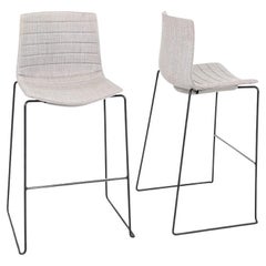 2010s Pair of Lievore Altherr Molina for Arper Catifa 46 Bar Stool in Fabric