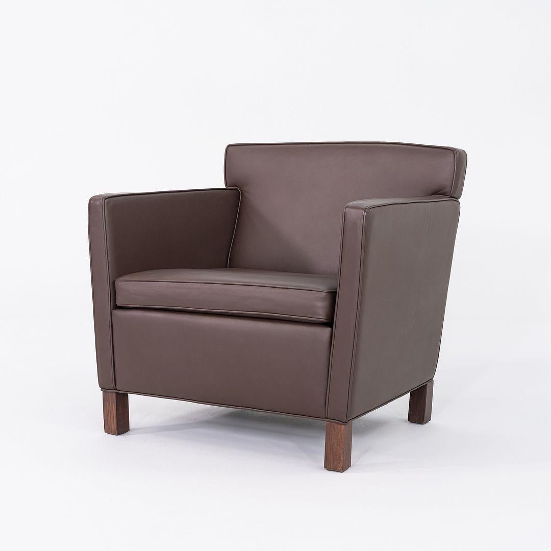 2010er Paar Mies van der Rohe für Knoll Krefeld Lounge Sessel in Brown Leder im Angebot 3