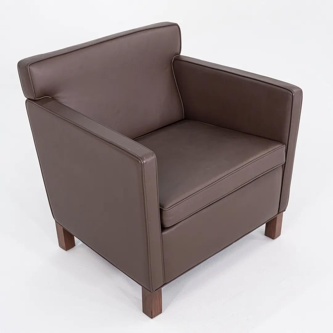 2010er Paar Mies van der Rohe für Knoll Krefeld Lounge Sessel in Brown Leder im Angebot 5