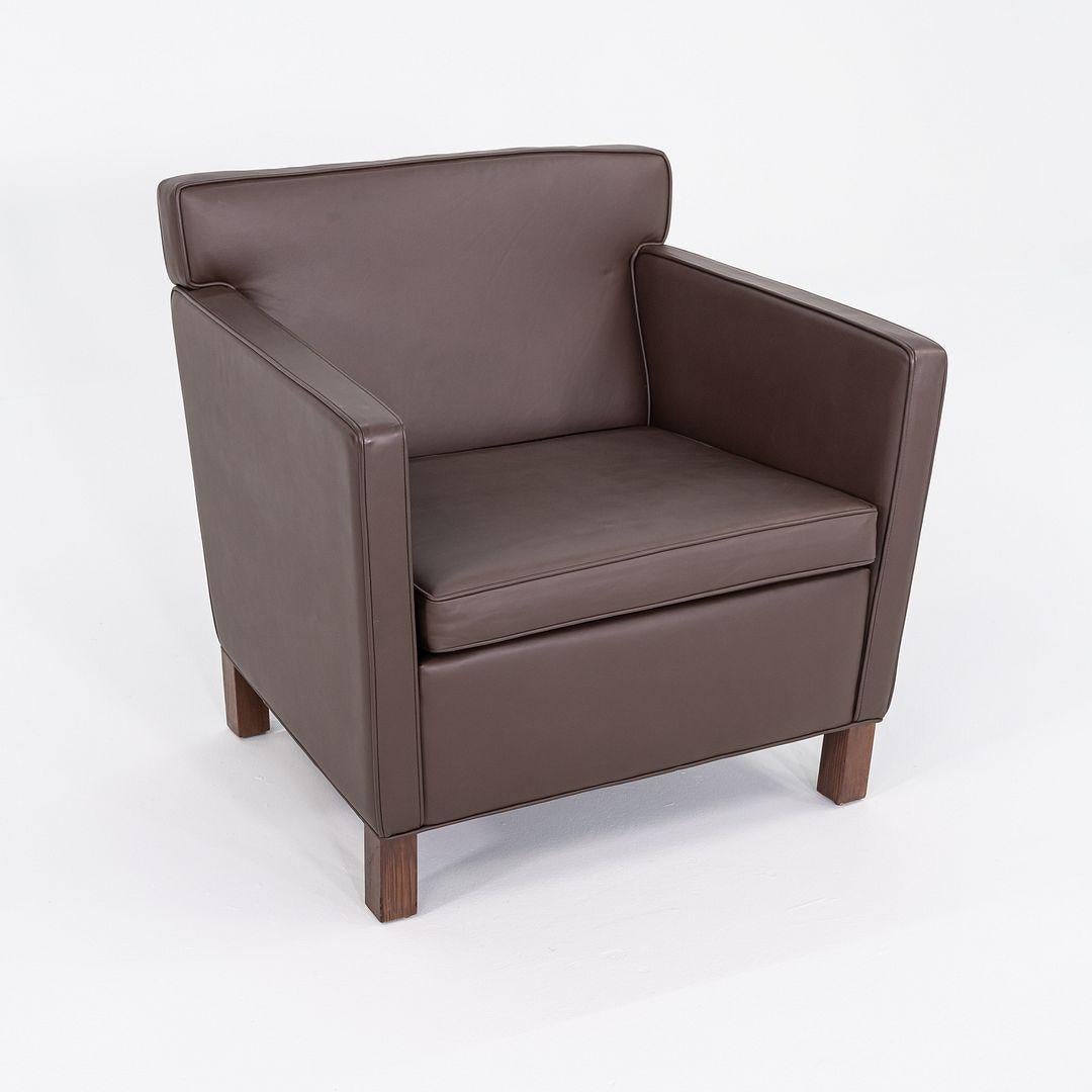2010er Paar Mies van der Rohe für Knoll Krefeld Lounge Sessel in Brown Leder (Moderne) im Angebot