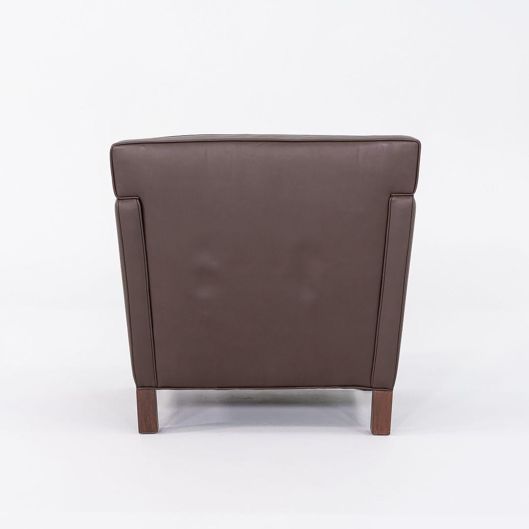 2010er Paar Mies van der Rohe für Knoll Krefeld Lounge Sessel in Brown Leder (Sperrholz) im Angebot