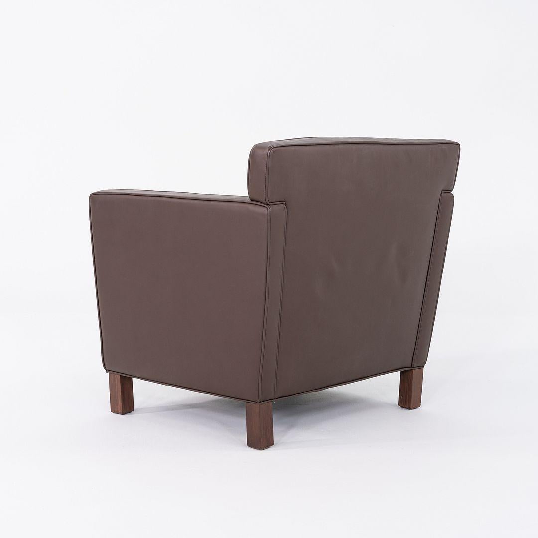 2010er Paar Mies van der Rohe für Knoll Krefeld Lounge Sessel in Brown Leder im Angebot 1