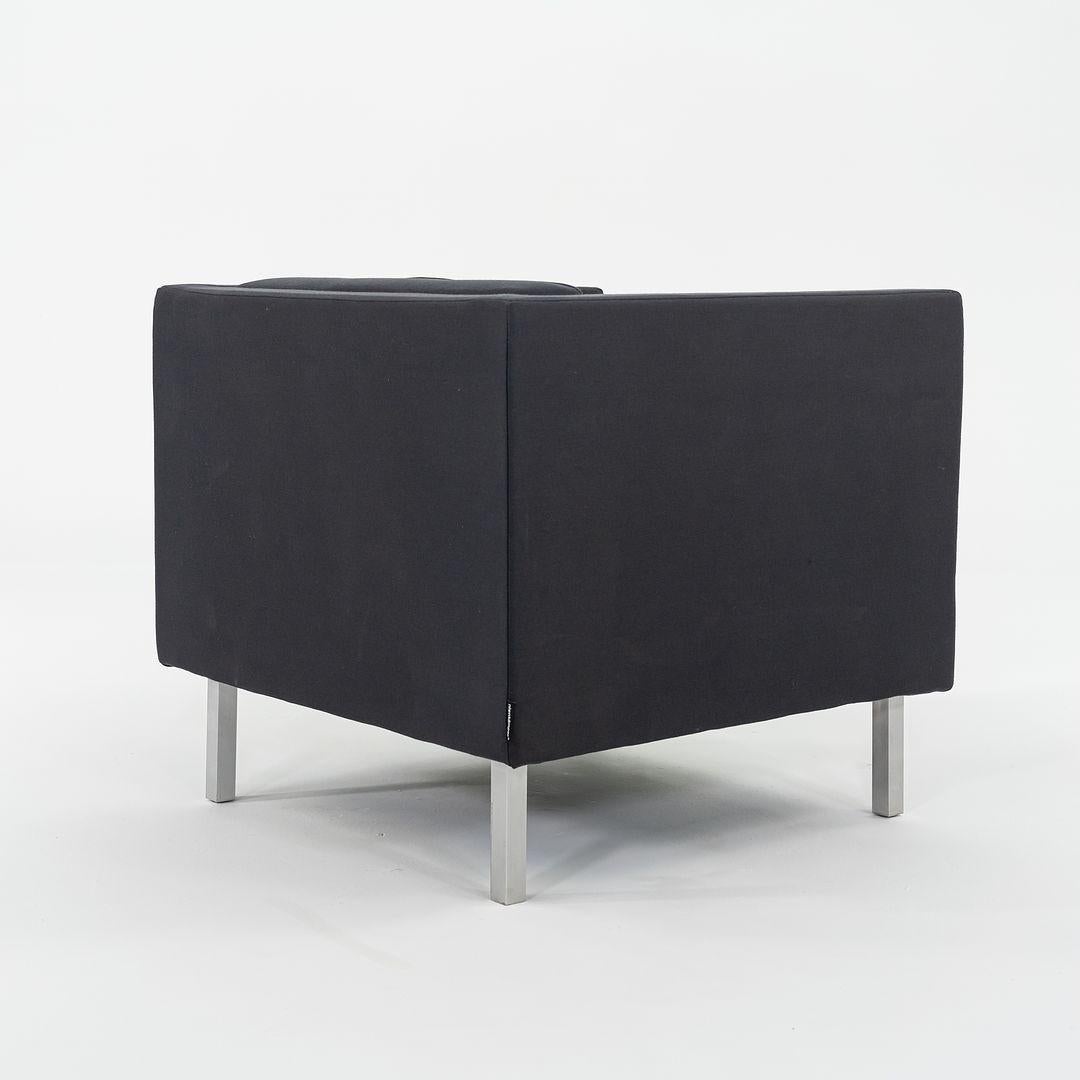 2010s Pareja de sillones Nienkamper of Canada Tuxedo Classic en tejido gris Aluminio en venta