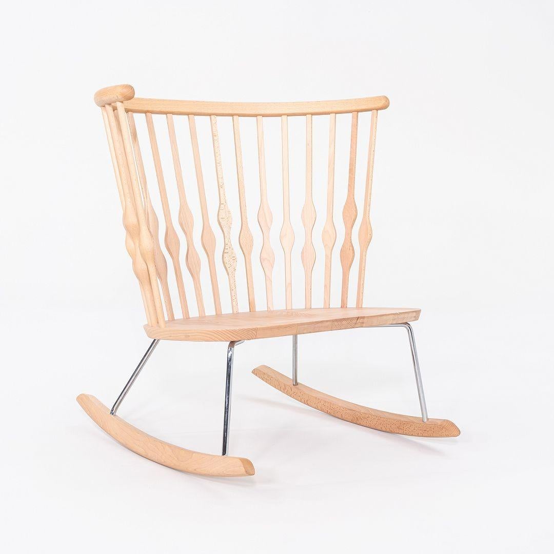 XXIe siècle et contemporain 2010s Paire de fauteuils à bascule Nub en hêtre de Patricia Urquiola pour Andreu World en vente