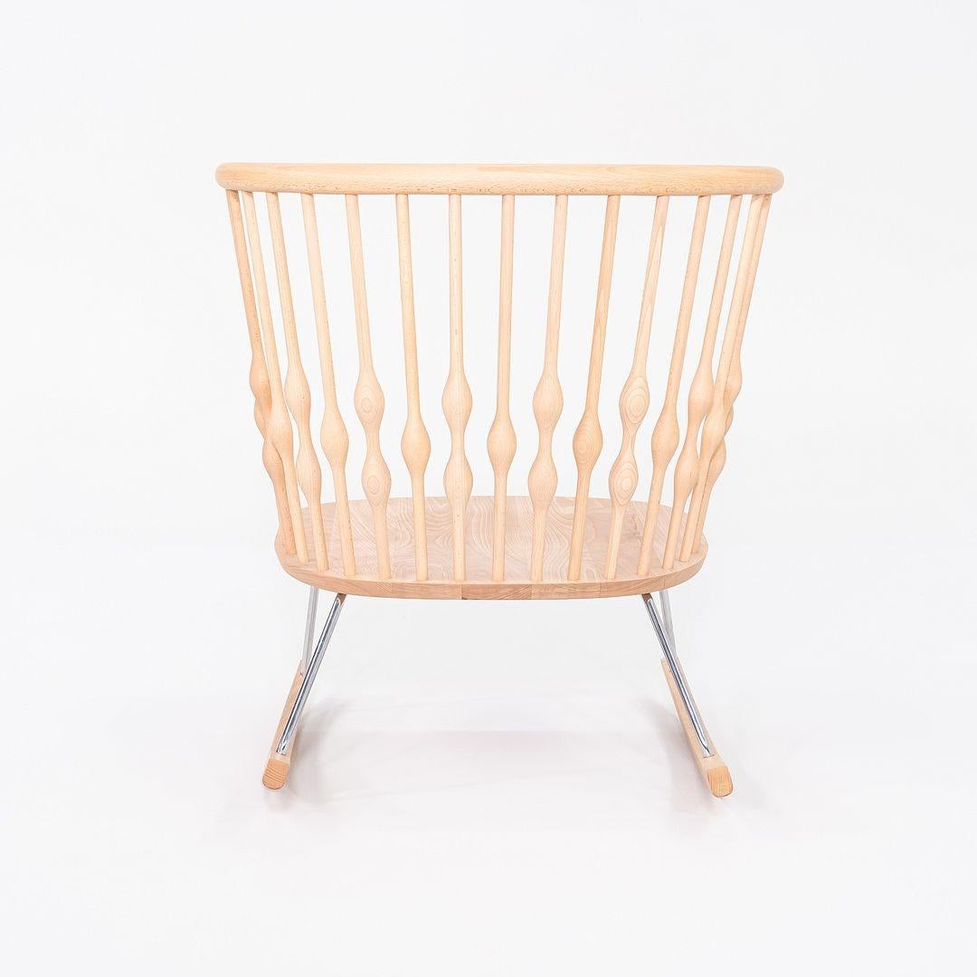 Acier 2010s Paire de fauteuils à bascule Nub en hêtre de Patricia Urquiola pour Andreu World en vente