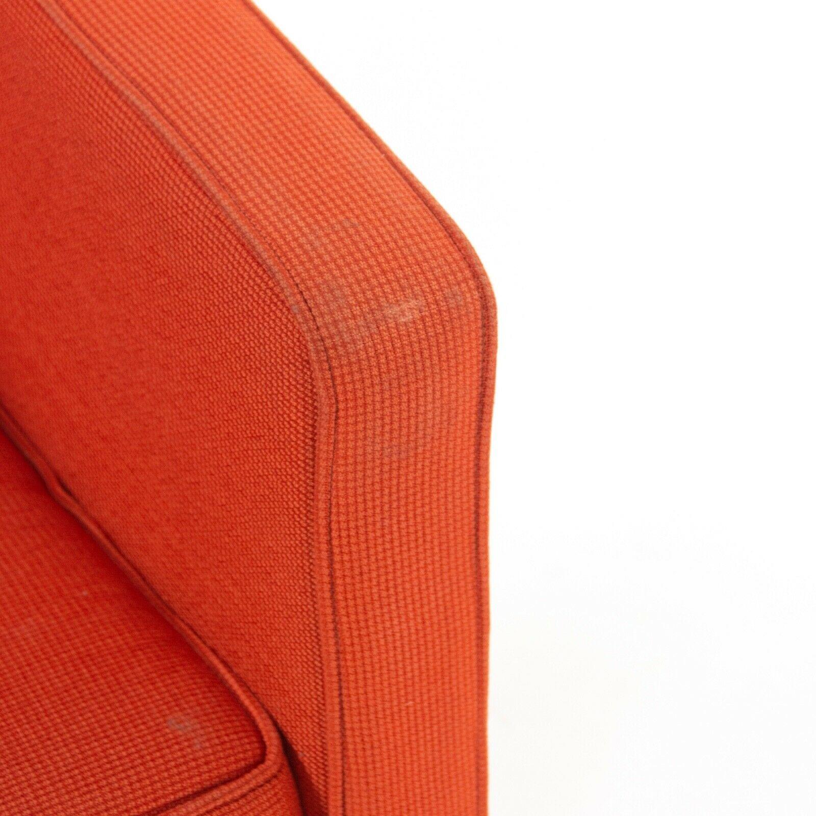 2010s Pair Original Knoll Mies Van Der Rohe Krefeld Lounge Chair Orange Fabric 5