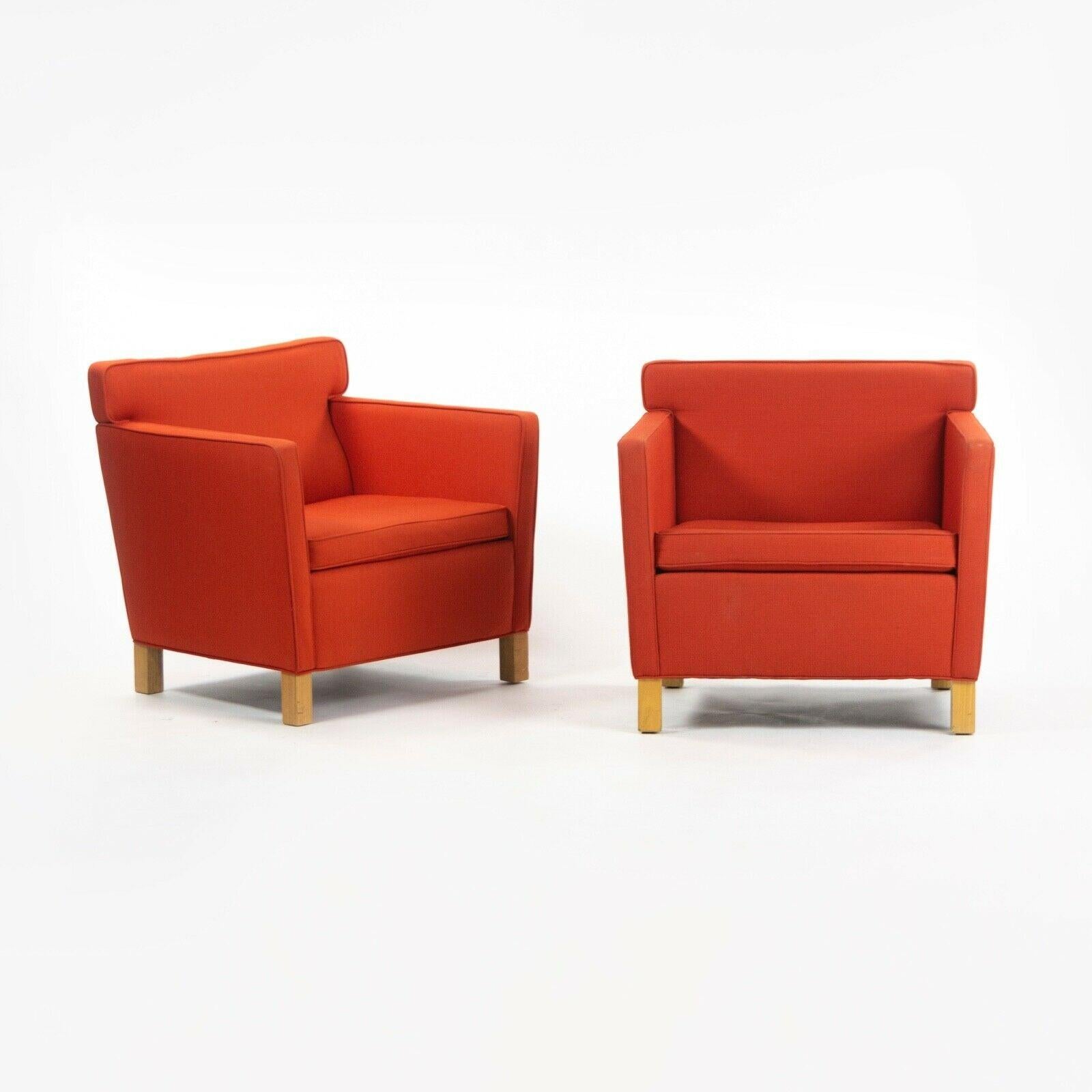 Listed for sale is a pair of gorgeous and original Mies Van Der Rohe Krefeld lounge chairs, produced by Knoll.

These examples came directly from McKinsey's New York Headquarters. The lounge chairs are properly marked and guaranteed as