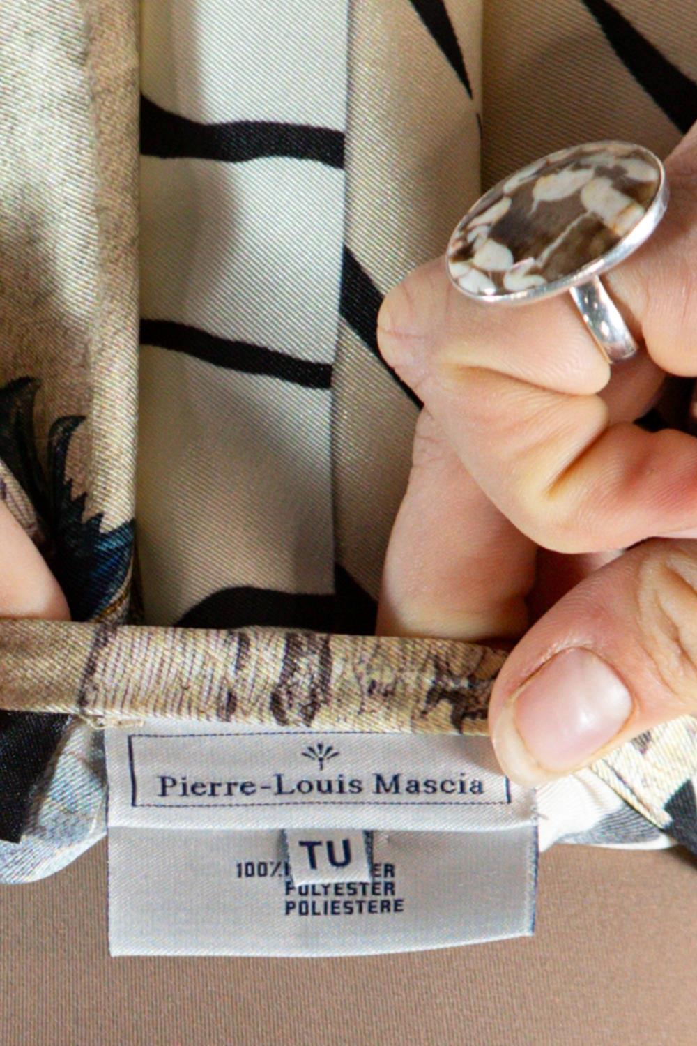 2010S Pierre  Louis Mascia Cream Zebra Silk Twill Skirt For Sale 5