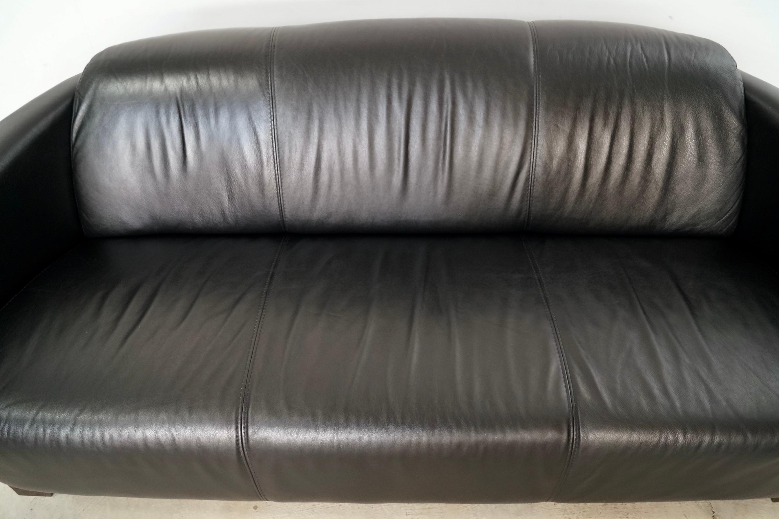 Postmodernes italienisches Ledersofa im Art-déco-Stil von Calia Italia aus dem Jahr 2010 im Angebot 12