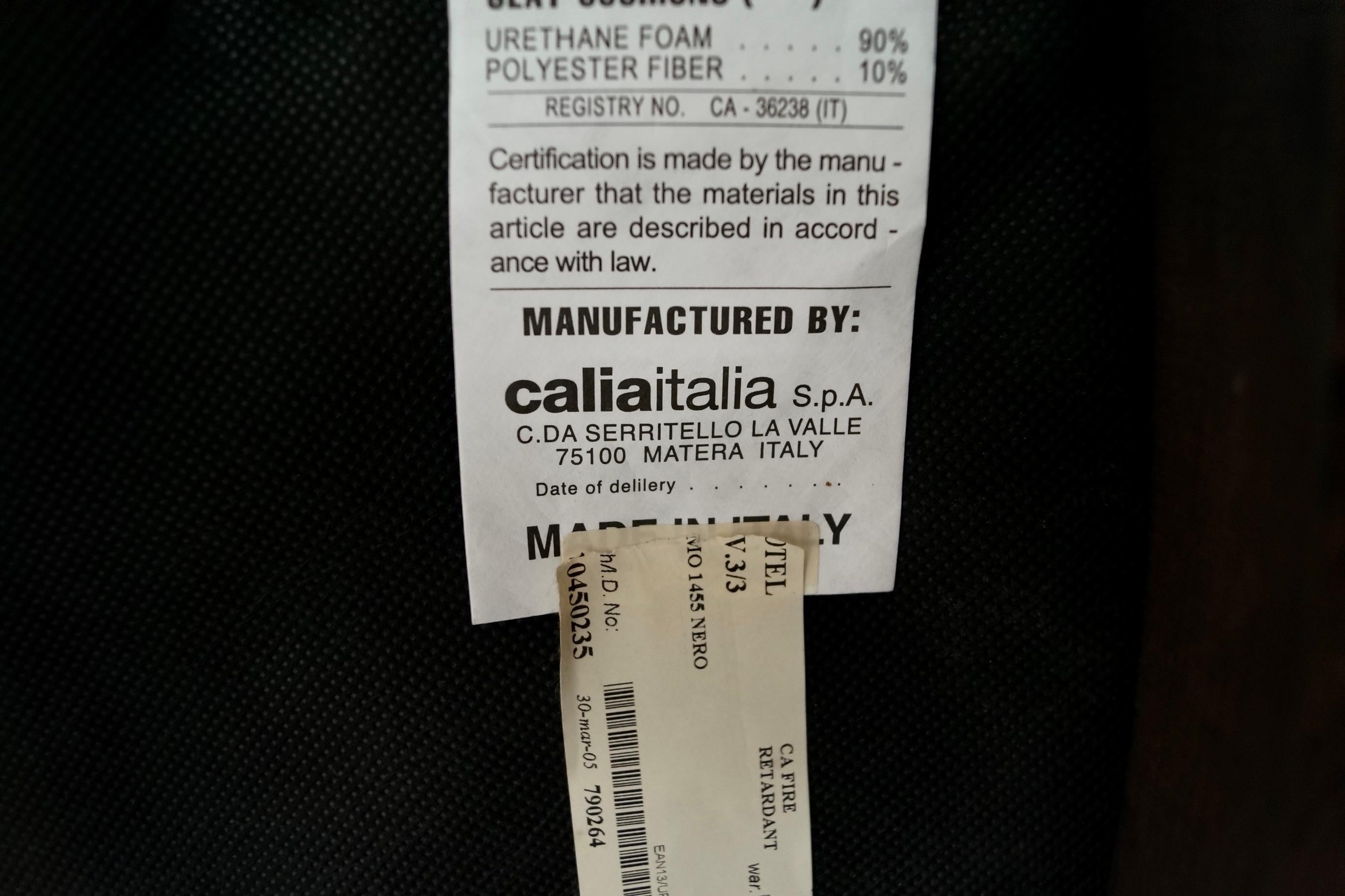 Postmodernes italienisches Ledersofa im Art-déco-Stil von Calia Italia aus dem Jahr 2010 im Angebot 14