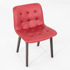 2010s R&D Bontempi Casa Bontempi Kuga Dining Side Chairs, Red Leather (Pair)