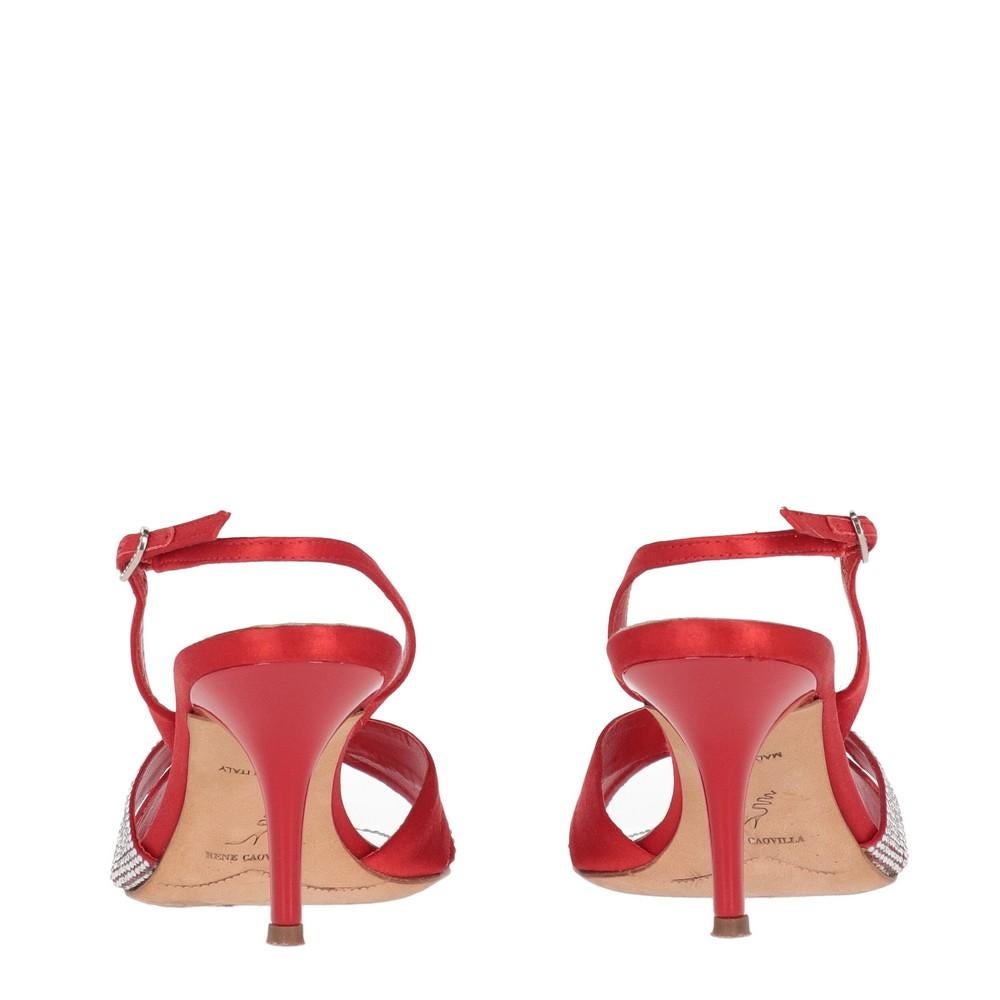Women's 2010s René Caovilla Red Heeled Sandals