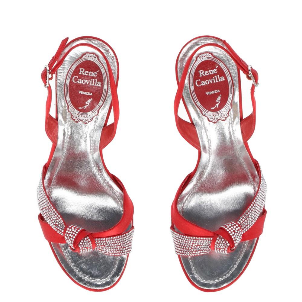 2010s René Caovilla Red Heeled Sandals 1
