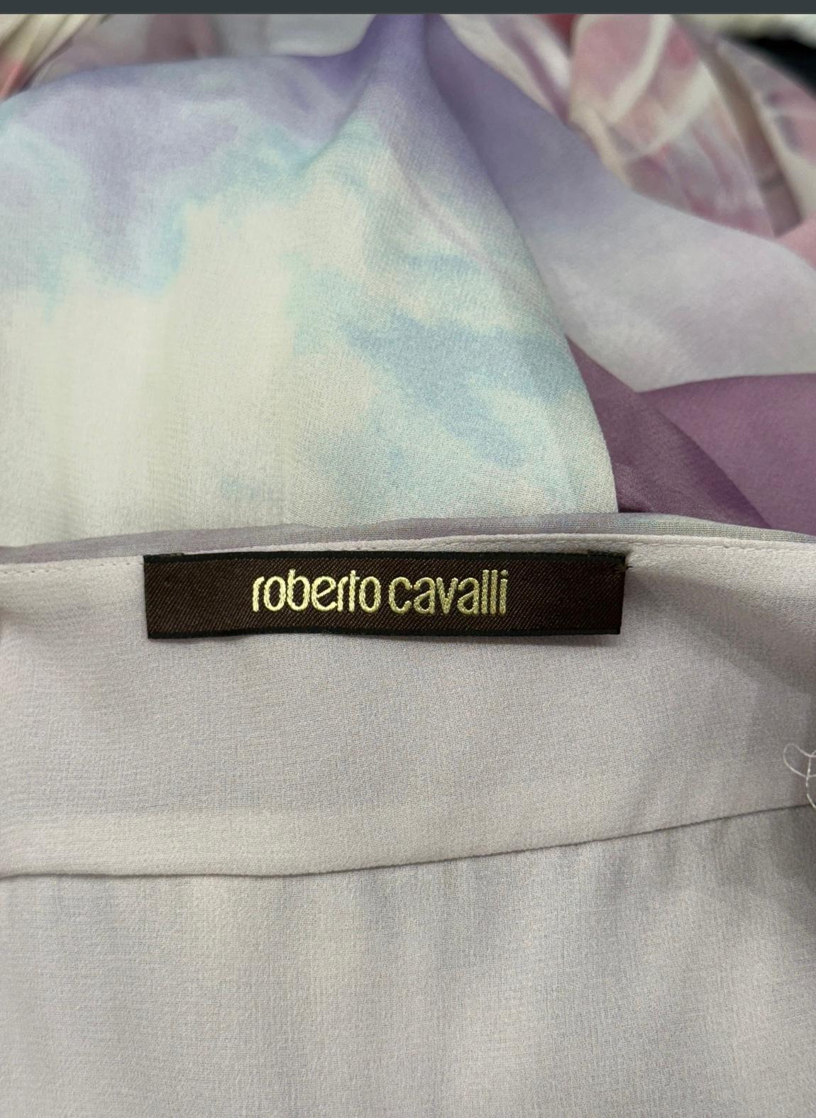 2010s Roberto Cavalli marble print maxi dress in vendita 1